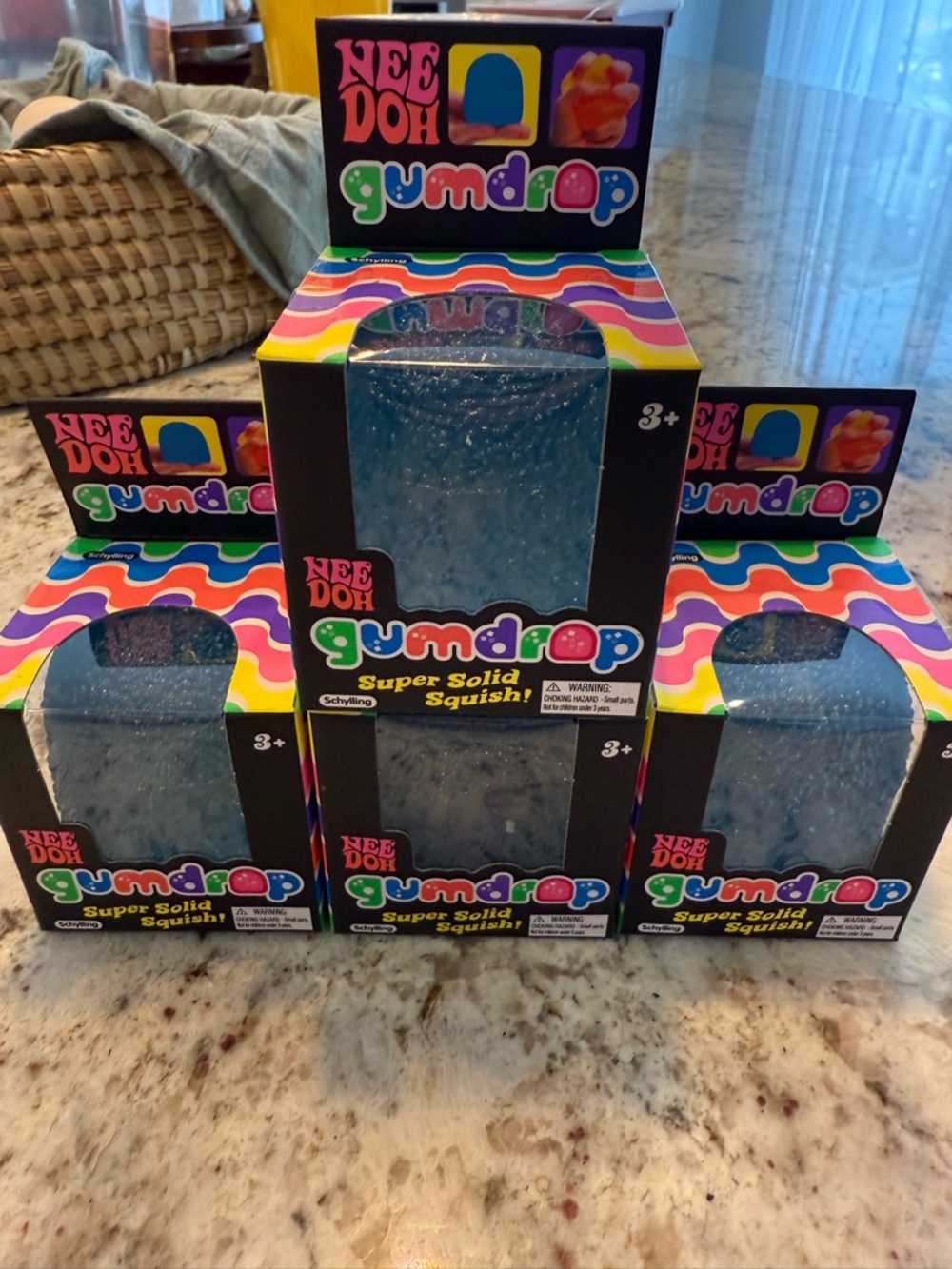 NeeDoh Gumdrop Super Solid Squish! Blue Stress Toy - NeeDoh - Picture 2 of 3